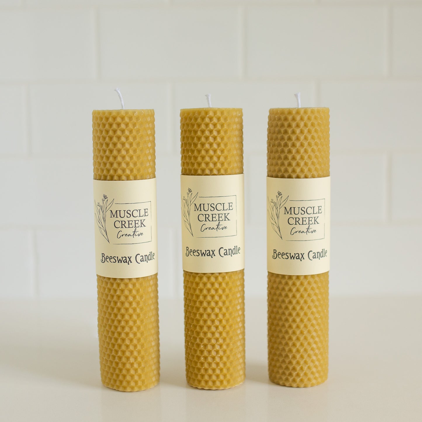 Hand rolled Beeswax Candle