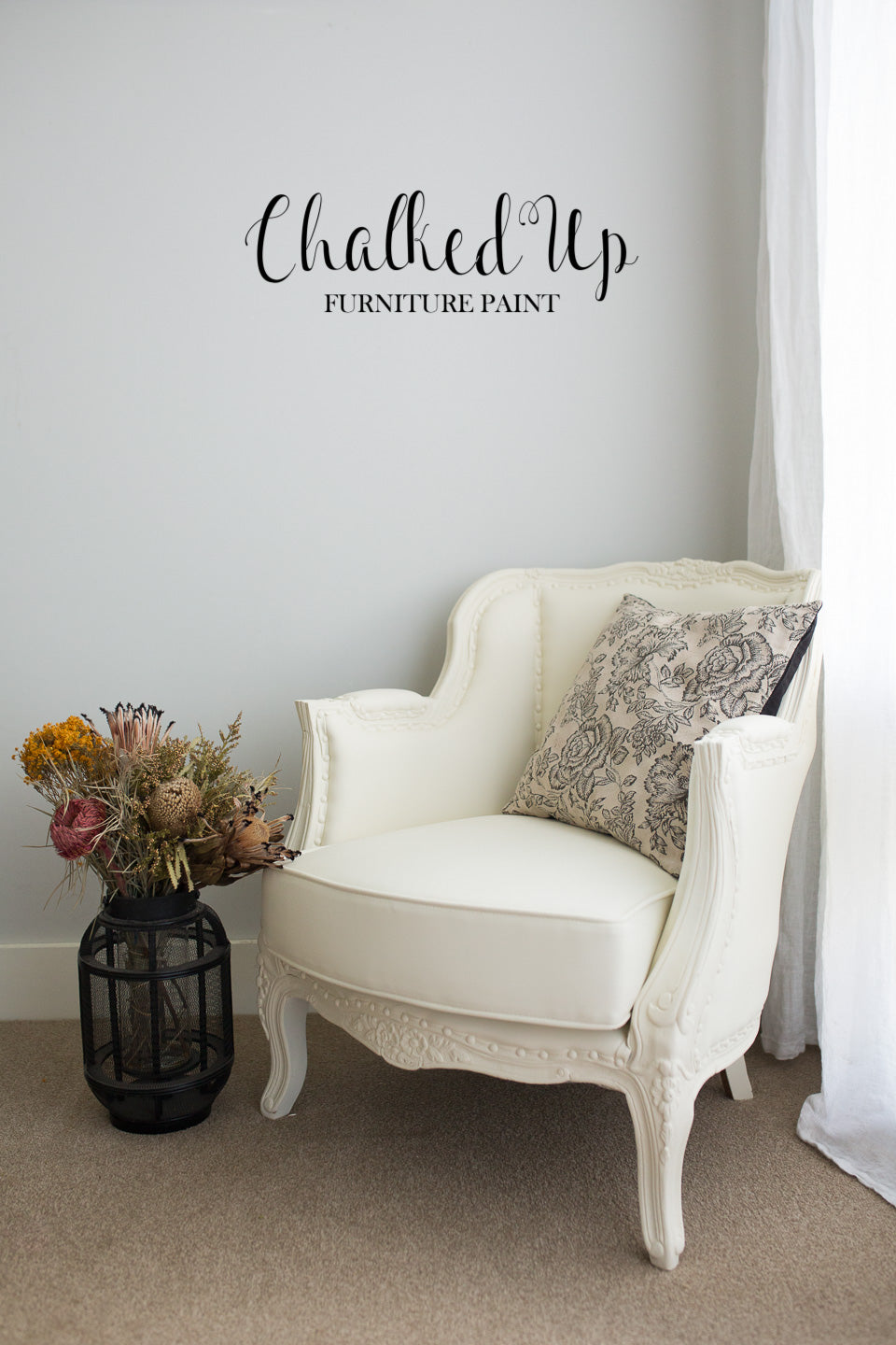 Chalked Paint - Doily white